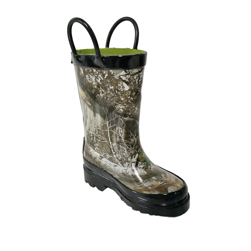 Children's Realtree Camouflage Design Rubber Rainboots