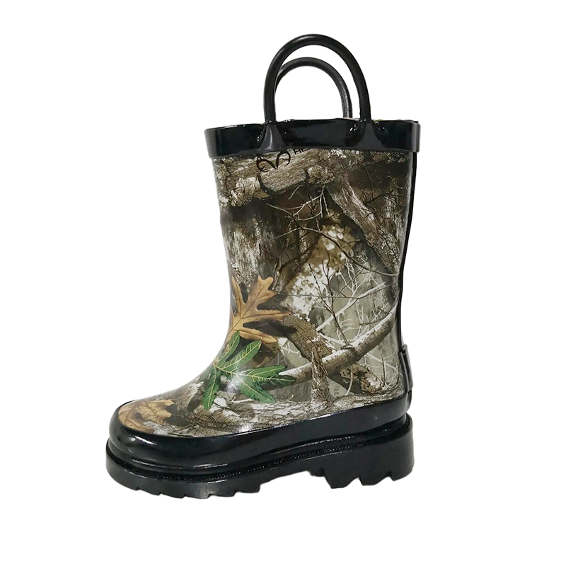 Children's Realtree Camouflage Design Rubber Rainboots