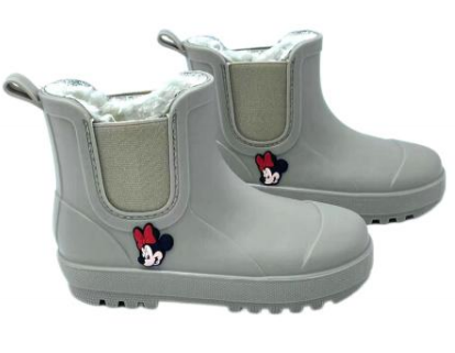 Kids' Colorful PVC Rain Boots with Warm Fur Lining