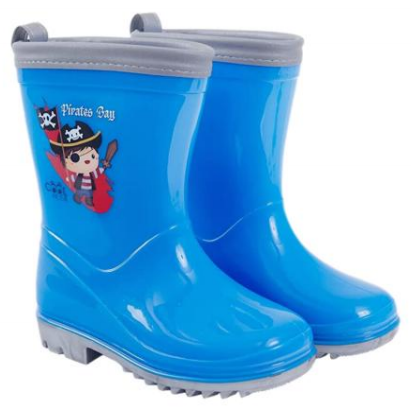 Kids' Durable PVC Rain Boots with PU Trim
