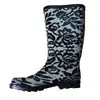 Ladies Fashion Black Lace Rubber Rain Boots