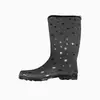 Ladies Fashion Printed Foaming Starry Style Rubber Rain Boots