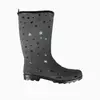 Ladies Fashion Printed Foaming Starry Style Rubber Rain Boots