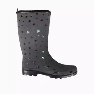 Ladies Fashion Printed Foaming Starry Style Rubber Rain Boots